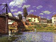 Alfred Sisley The Bridge at Villeneuve la Garenne France oil painting artist